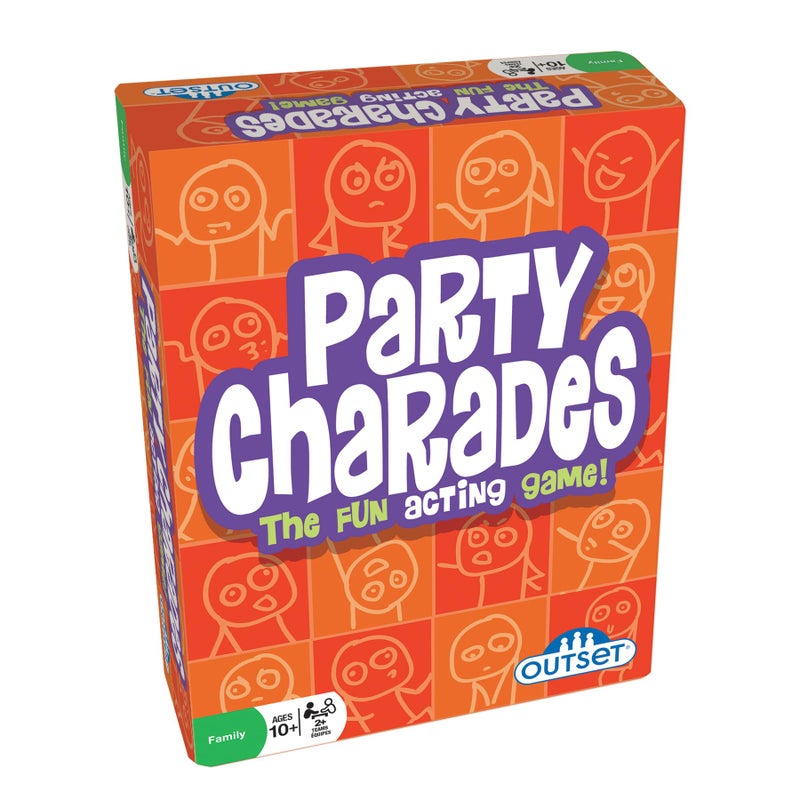 Outset Media- Party Charades Game - Family-Friendly Fun with 500 Charades Cards and Timer - Group Game Night Essential, Ages 10 and up, Amazon Exclusive - Image 1